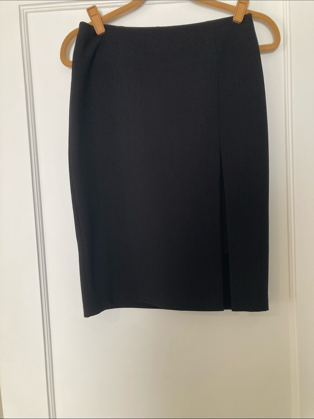 White House Black Market Black Pencil Skirt with Side Slit